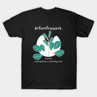 Voluntourism. Travelers Participating in Voluntary Work T-Shirt